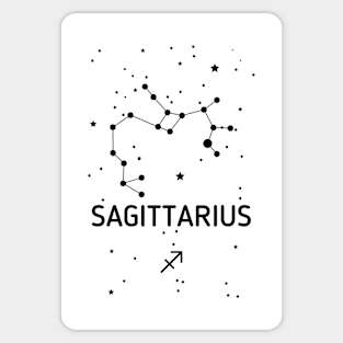 Sagittarius Zodiac Sign Constellation (Black Print) Sticker